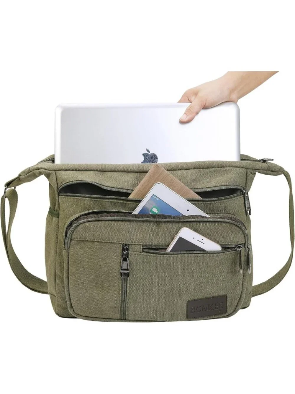 Vintage Canvas Messenger Bag | Unisex Crossbody Satchel for Work & Travel